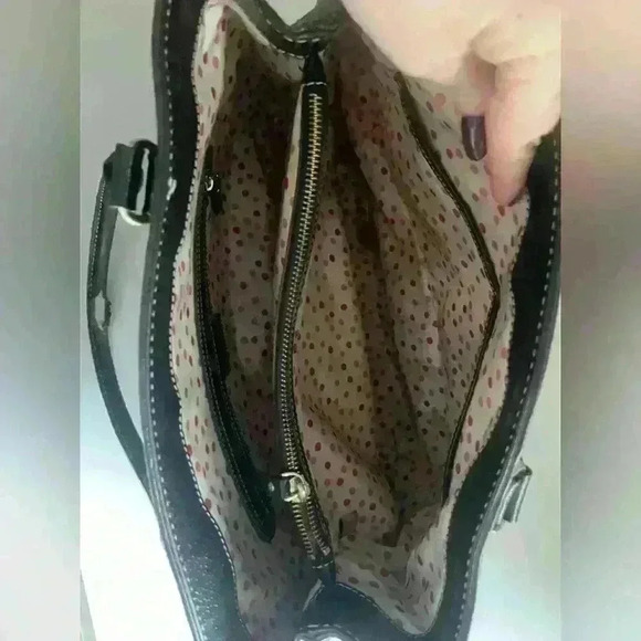 KATE SPADE NEW YORK MEDIUM SATCHEL TOTE PURSE BLACK LEATHER (PROJECT!!!) - Picture 6 of 16